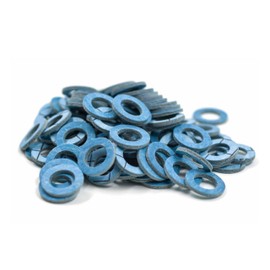 Flat Gasket Washer Seal Type 350 Kevlar® Aramid Fibres for Sanitary and Heating Elements Excellent Chemical Stability and Resistance to Creep (up to 350°C) 100 Pieces 1/2" (18.5 x 11 x 2 mm)