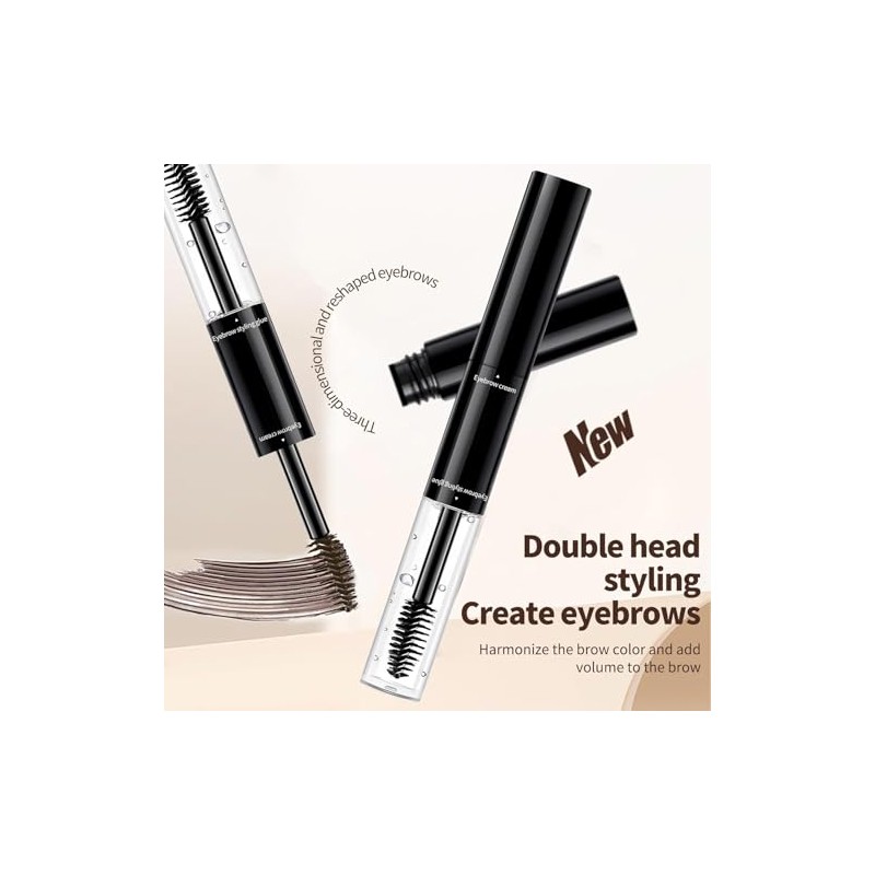 Gel para Cejas de Doble Extremo con Color, Fijador de