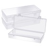 Dimeho 6 Inch Plastic Storage Boxes, 3 Pcs Rectangular Small