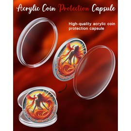 CHURYUML Sobriety Gifts for Women Phoenix Sobriety Coin Non-Religious AA Coins Sober Chip Recovery Anniversary Medallions Affirmation Tokens Alcoholics Anonymous Addiction Recovery Gift