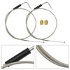 Newnessai 56579-02A Stainless Steel Throttle and Idle Cable Set, Replacement