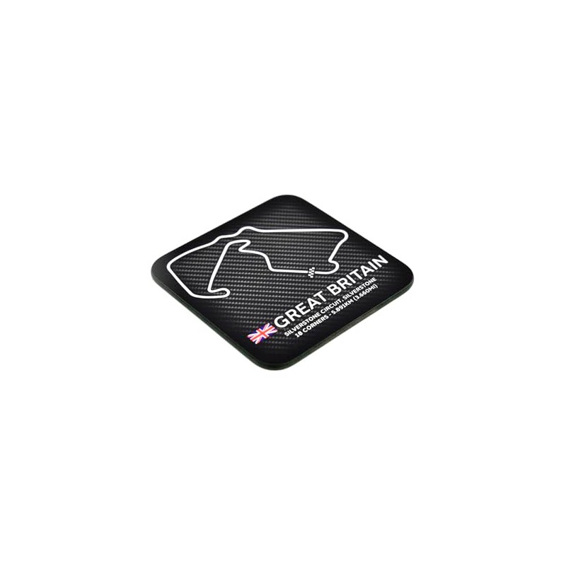 Generic Great Britain Silverstone Circuit Coaster - 90mm x 90mm