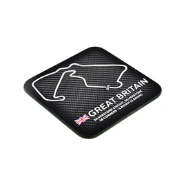 Generic Great Britain Silverstone Circuit Coaster - 90mm x 90mm - Racing Grand Prix Tracks - Formula - Moto - GP - By Legacy Legends