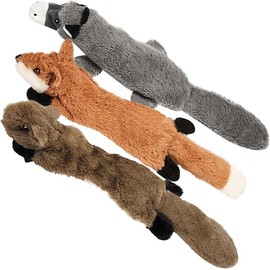 Nocciola - Set of 3 Incredible Dog Squeaky Toys, Interactive Dog Toys for Small, Medium and Large Dogs (Fox, Rabbit, Donkey)