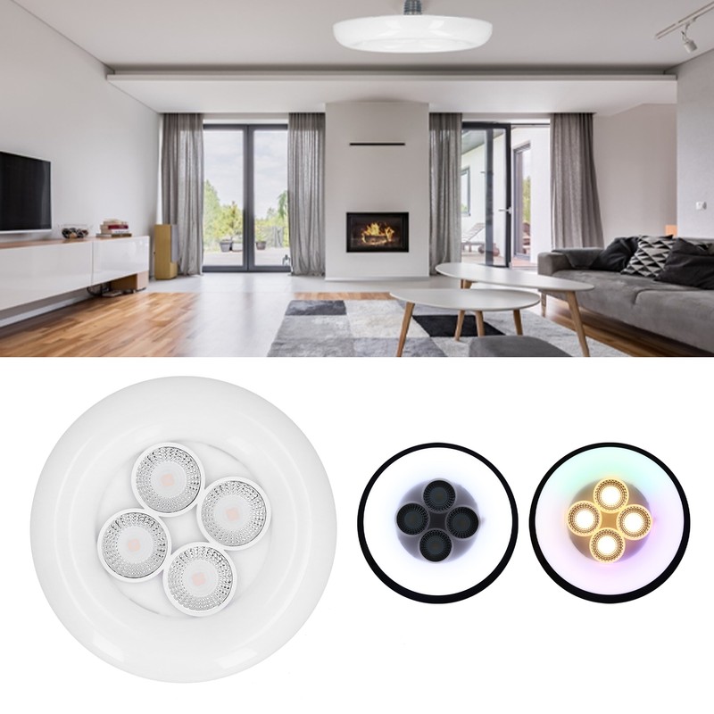 LED 4‑Hole LED Spot Light 3‑Gear Adjustable Spotlight for Garage
