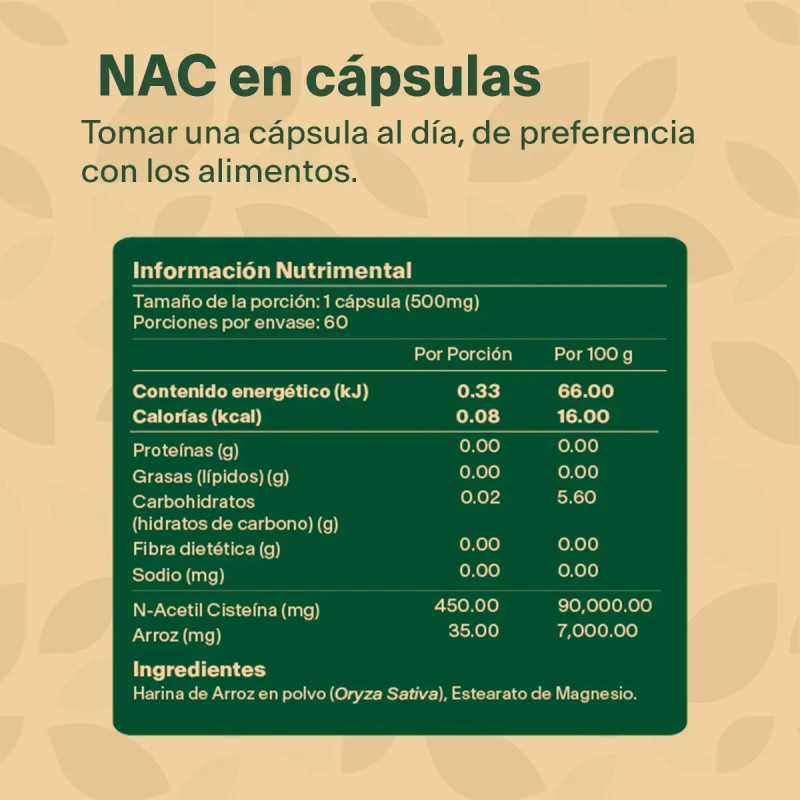 Vitalbotanics Nac N-acetilcisteina Con 60 Capsulas De 500mg Sabor ACTIL_CSTINA_60