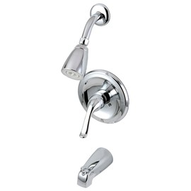 Kingston Brass KB5531YL Yosemite Single Handle Tub Shower Faucet, Polished Chrome, 6-3/4 inch Diameter Escutcheon, Polished Chrome