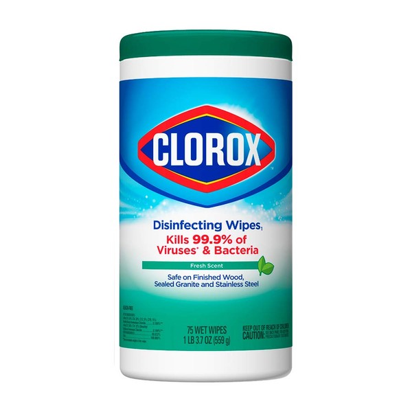 Clorox Toallitas Desinfectantes aroma Fresco bote 75 Unidades - Sin