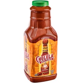 Cholula Chipotle Hot Sauce, 64 fl oz - One 64 Fluid Ounce Bulk Container of Chipotle Pepper Sauce, Made with Chipotle, Arbol and Piquin Peppers, Perfect for Burgers, Wings, Hummus and More