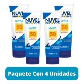 Protector Solar Fps 50 Cara Y Cuerpo Nuvel Suncare 4 Pack