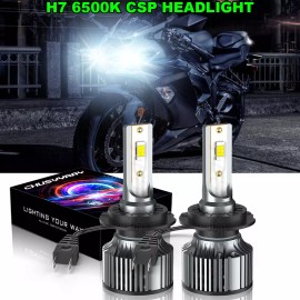 CHUSYYRAY For Kawasaki KLR650 2008-2018 2PCS H7 LED Headlight Lights Bulbs Motorcycle Bike