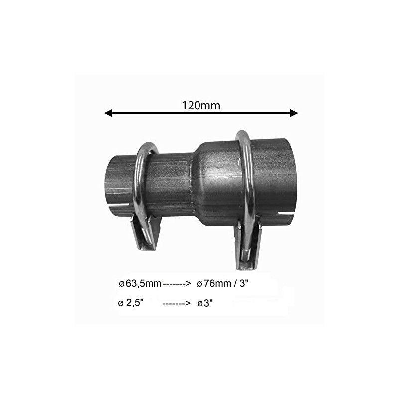 Pipe Reducer Diameter 63.5 mm [2.5 Inches] to Diameter 76