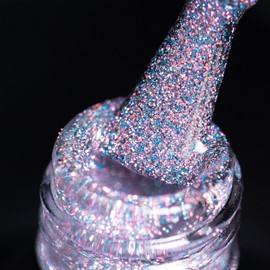 BURANO Reflective Gel Nail Polish, 7.3ml Reflective Diamond Nail Glitter Gel Polish, Sparkly Color Gel Polish Holographic Glitters Shiny Gel Polish UV Lamp Required (Light Purple SZN5)