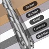 7-Piece Four-Edged Sawtooth Eccentric Drill Bit Set, 3/4/5/6/8/10/12 mm, Four-Edged
