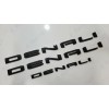 GMC 3pc Gloss Black Door Rear DENALI Emblems Letters 2021-2023