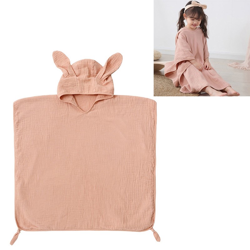 Baby Hooded Towel Pure Cotton 4 Layers Water Absorbent Wearable