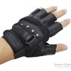 Dhana Style HF-WA Half Finger Tactical Gloves, Soft Leather, Fingerless,