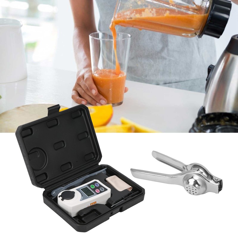 Digital Brix Refractometer Portable Handheld Digital Sugar Salinity Meter for