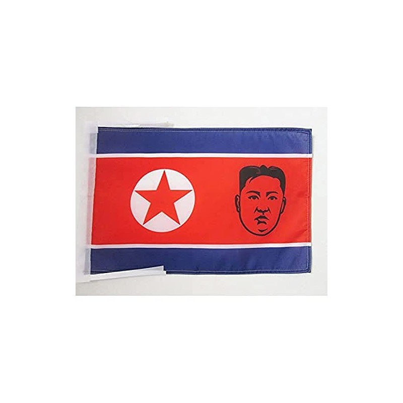 AZ FLAG - North Korea with Kim Jong-un Flag 18''