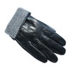 Jasmine Silk Ladies Luxury Black Plain Leather Cashmere Lined Gloves