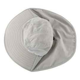 Connectile Kids' Summer Mesh Flap Cap, Quick Drying, Wide Brim Sun Hat, UV Protection, Safari Hat, For Kids, Boys, gray (light gray)