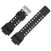 Casio GA-100 Watch Strap 29 mm Plastic Black Silver