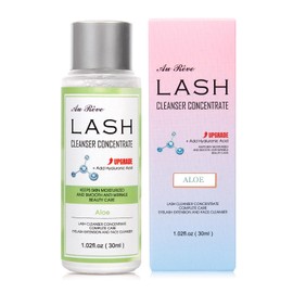 AuReve Lash Shampoo Concentrate 30ml Lash Cleanser Concentrate Add Hyaluronic Acid Oil-Free Lash Extension Shampoo Perfect for Salon，Aloe