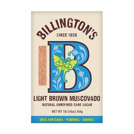 Billington's Natural Light Brown Muscovado Sugar, 1 LB (Pack of 10)