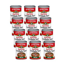 La Preferida Mexican Foods Red Chile Enchilada Sauce, Mild | Salsa de Chile Rojo para Enchiladas | 10 OZ (Pack of 12)