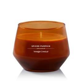 Yankee Candle Studio Medium Candle, Spiced Pumpkin, 10 oz: Long-Lasting, Essential-Oil Scented Soy Wax Blend Candle | 40-65 Hours of Burning Time