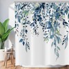 ASDCXZ Leaves Shower Curtain 180 x 180 cm, Spring Simplicity