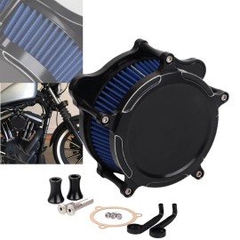 Unbranded Air Cleaner Intake Filter System Kit For Harley Road King Glide Ultra Limited