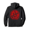Red Anarchy Symbol Design Graffiti Style, Anarchism, Punk Pullover Hoodie