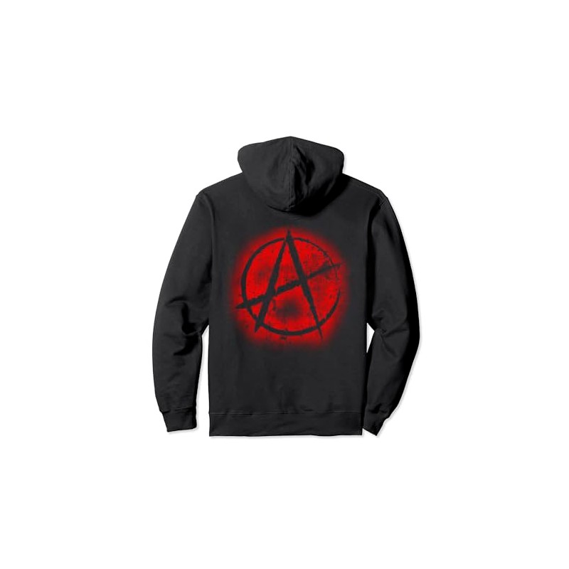 Red Anarchy Symbol Design Graffiti Style, Anarchism, Punk Pullover Hoodie