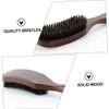 OHPHCALL Beard Brush Natural Boar Bristles and Smooth Handle for