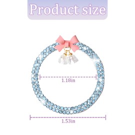 Zpana Bling Car Engine Start Stop Decoration Ring, 2PCS Rhinestone Crystal Vehicle Push Button Sticker, Diamond Auto Key Ignition Starter Accessories, Universal for SUV, Sedan, Truck (Light Blue)