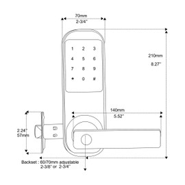 HENYIN Electronic Keyless Code Door Lock,Unlock with Code, Mifare Card, and Mechanical Key (M10-ORB)