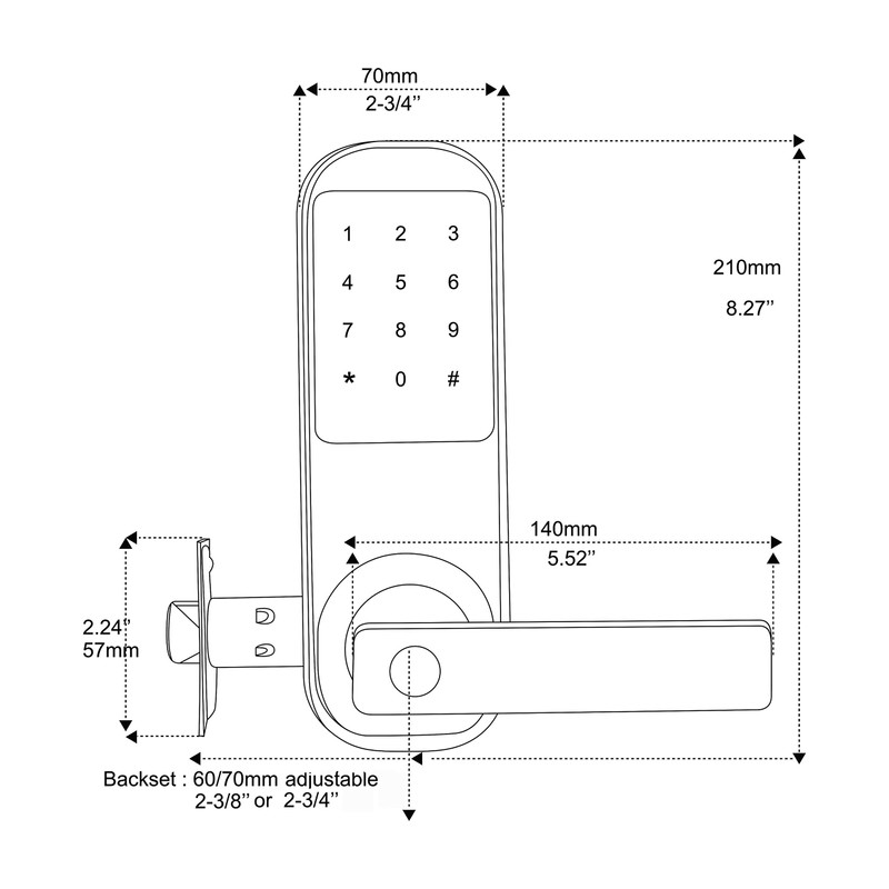 HENYIN Electronic Keyless Code Door Lock,Unlock with Code, Mifare Card,