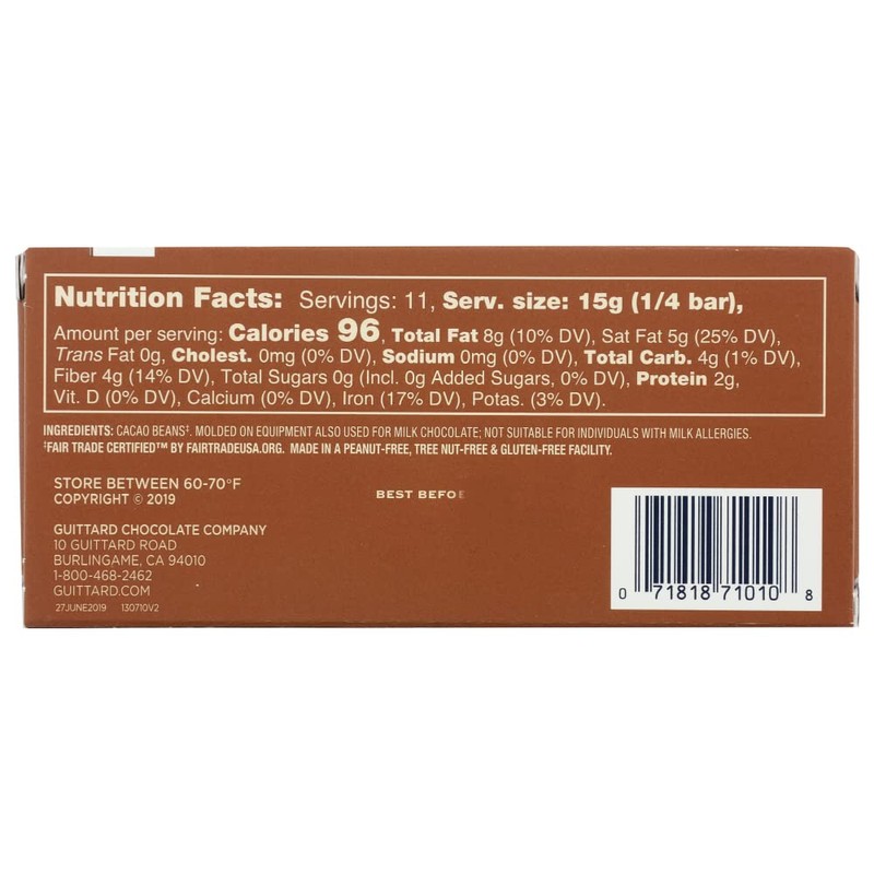 Guittard, Bar Chocolate Baking Unsweetened Gluten Free, 6 Ounce