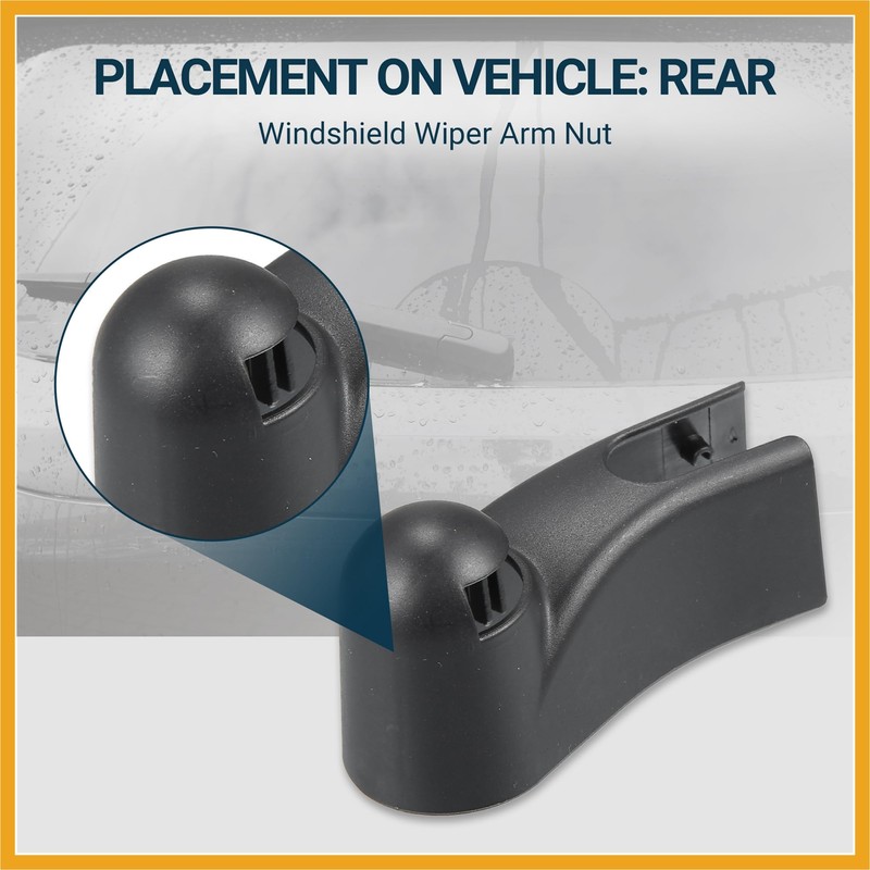 Partuto Car Rear Windshield Wiper Arm Nut Cover for Mini