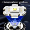 Rechargeable flashlights1500L tactical flashlight,Adjustable Focus LED Flashlight, 3 Lighting Modes,