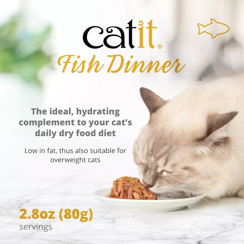 Catit Salmon & Green Beans Dinner - Hydrating Wet Cat