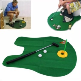 Smart TV Solutions Toilet Time Bathroom Golf Putting Game - Bathroom Golf Potty Putting Game 7Pc.