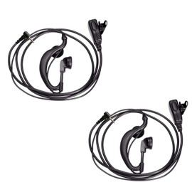 Movilideas Walkie Earphones with PTT Microphone Compatible with Motorola 1 Pin Headphones 2 Pack