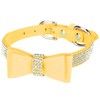 Adjustable Microfiber Double Bowknot Crystal Sparkle Rhinestone Cat Collar Pet