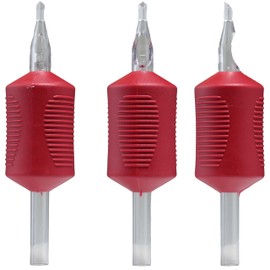 ELEMENT TATTOO SUPPLY - Diamond Tip Disposable Tattoo Tubes Tip 1.25" Grip Box of 20 Sterile Single Use Tattoo Tubes for Precision Tattooing Ergonomic Grip for Comfort (14VT)