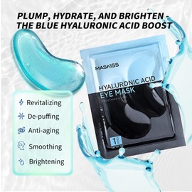Maskiss Under Eye Patches (30 Pairs), Hyaluronic Acid Eye Masks for Dark Circles Puffy Eyes Undereye Bags, Collagen Eye Patches for Wrinkles and Hydrate, Eye Skin Care Christmas Gift for Women & Men