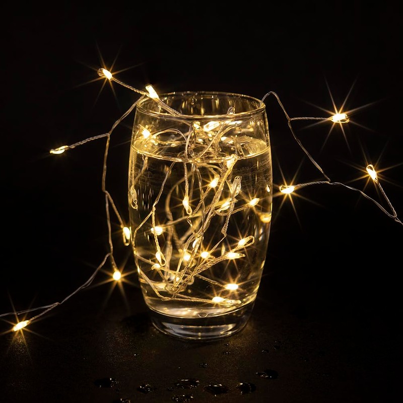 PCORES Fairy Lights Plug in, 6M 200LED Firecracker String Lights