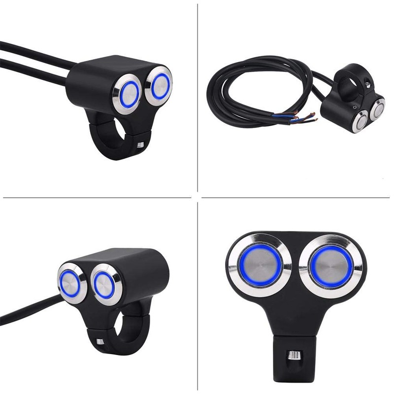 22mm Motorcycle Handlebar Switch 7/8 Inch Thianium Alloy Universal Waterproof