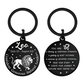 Tangvo Leo Zodiac Birthday Keychain - Leo Zodiac Sign Gifts